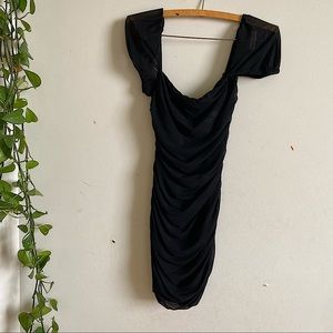 black charvi mini dress from princess polly